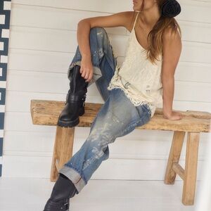 We the free boyfriend drop trance jeans sz 29 NWOT blue delphinium wash